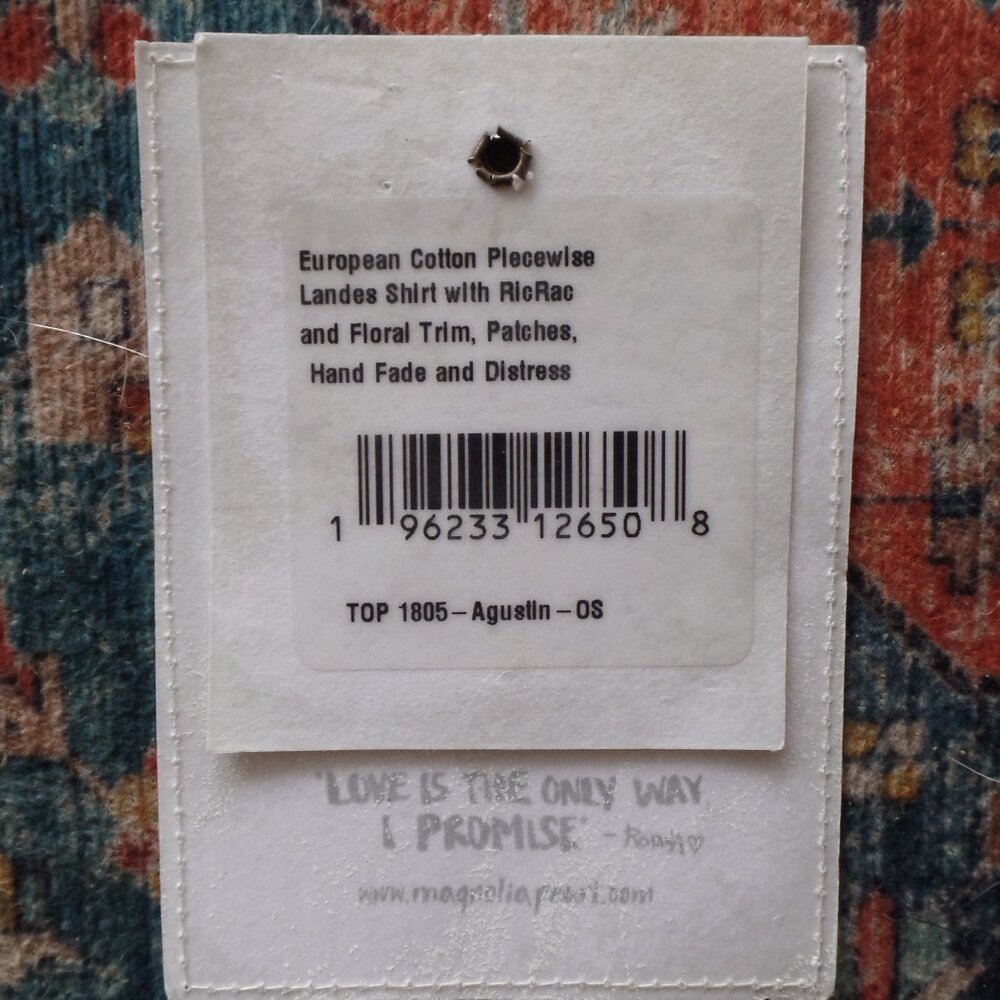 MAGNOLIA PEARL Piecewise Landes Shirt Top 1805 Agustin NWT - Picture 10 of 10
